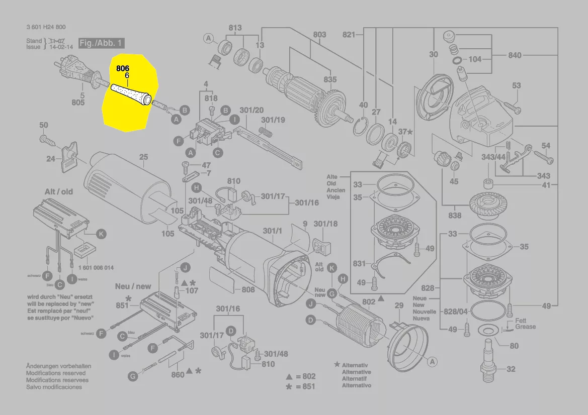 Manchon passe cable d\'alimentation réf. 1 600 703 040 BOSCH